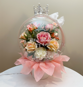 Pastel Pink Mixed Flower Balloon